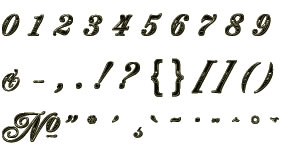 Technique Tuesday - Alphabet Stamp Set - French Quarter Numbers & Punctuation Large  (sold individually)